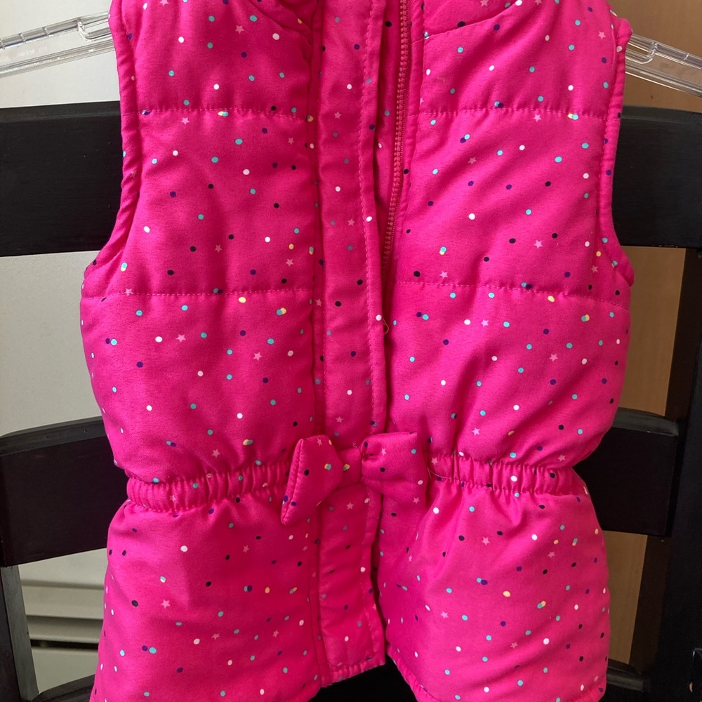 Wonder kids girls pink puff vest size 4t